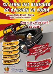 CORIA CELEBRA ESTE FIN DE SEMANA LA XV FERIA DEL VEHÍCULO DE OCASIÓN